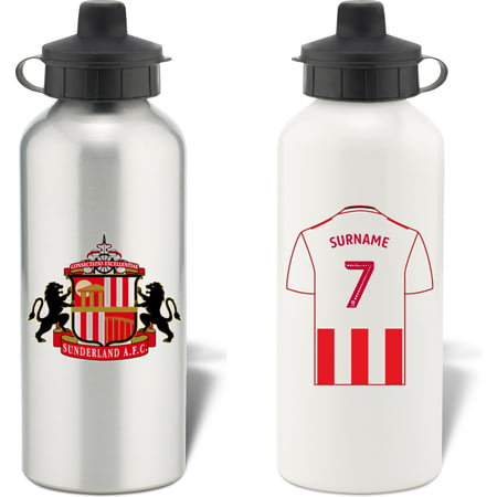 Personalised Sunderland AFC Shirt Aluminium Sports Water Bottle