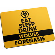 Personalised Wolves Eat Sleep Drink Mouse Mat