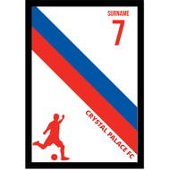 Personalised Crystal Palace Colour Stripe A4 Framed Print