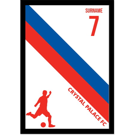 Personalised Crystal Palace Colour Stripe A4 Framed Print
