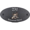 Personalised German Shepherd Dog Motif Oval Slate House Sign Plaque 25x13cm