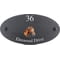 Personalised Horse Motif Oval Slate House Sign Plaque 25x13cm