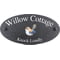 Personalised Wrens Bird Motif Oval Slate House Sign Plaque 25x13cm