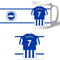 Personalised Brighton & Hove Albion FC Shirt Mug & Coaster Set