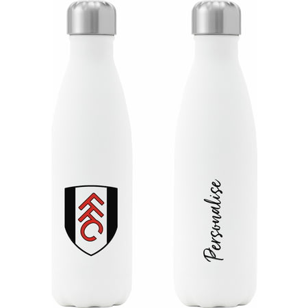 Personalised Fulham FC Crest Insulated Water Bottle - White