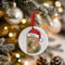Personalised Gingerbread Initial Letter Christmas Ceramic Hanging Tree Decoration - 7cm