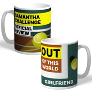 Personalised Tennis Out Of This World Hawk-Eye Challenge Mug