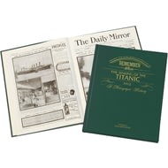 Personalised Titanic History Newspaper Book