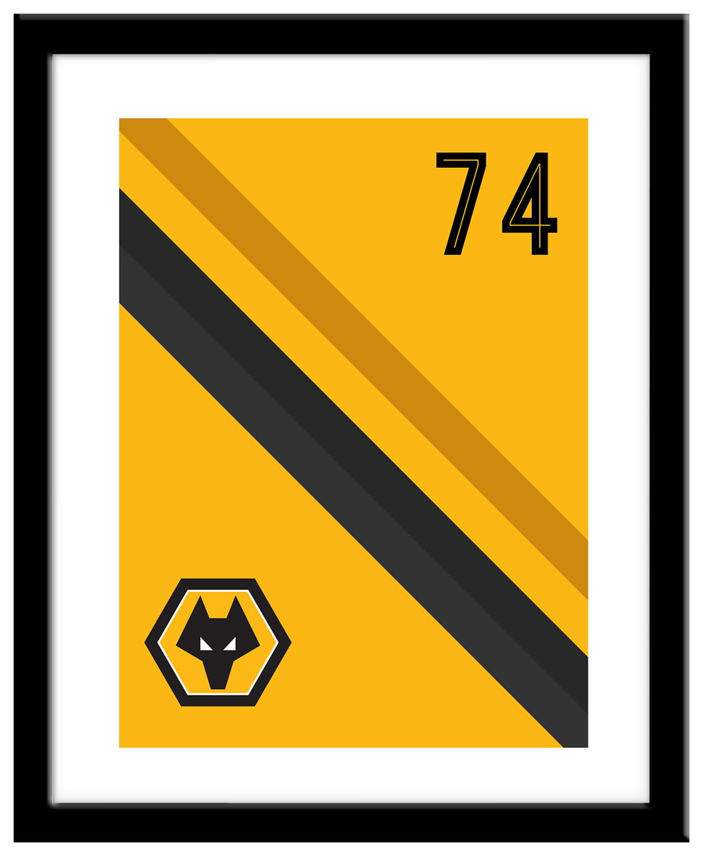 Personalised Wolves Fc Stripe Framed Print From Go Find A Gift
