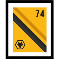 Personalised Wolves FC Stripe Framed Print
