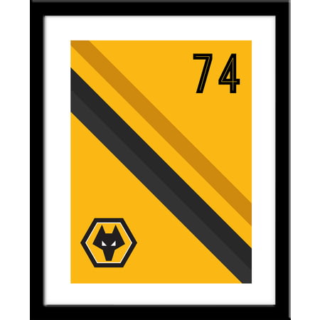 Personalised Wolves FC Stripe Framed Print