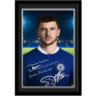 Personalised Chelsea FC Mason Mount Autograph A4 Framed Player Photo