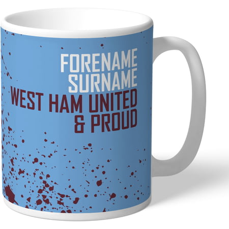Personalised West Ham United & Proud 11oz Ceramic Mug