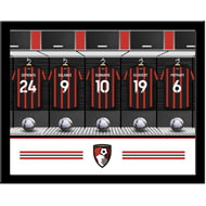 Personalised AFC Bournemouth Dressing Room Shirts Framed Print