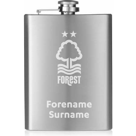 Personalised Nottingham Forest FC Crest Hip Flask