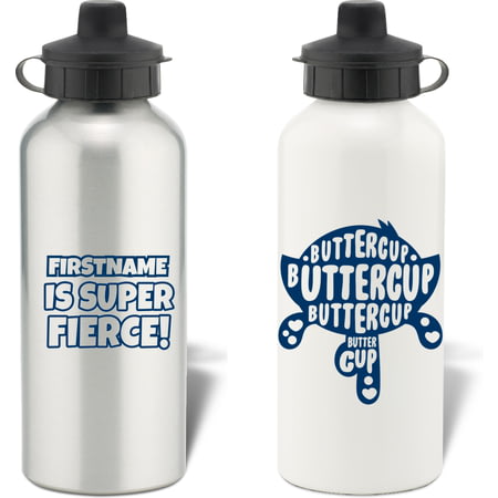 Personalised Powerpuff Girls Buttercup Silhouette Water Bottle