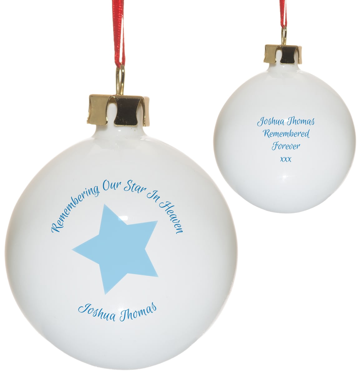 personalised bauble baby