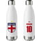 Personalised England World Cup White Insulated Water Bottle