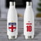 Personalised England World Cup White Insulated Water Bottle