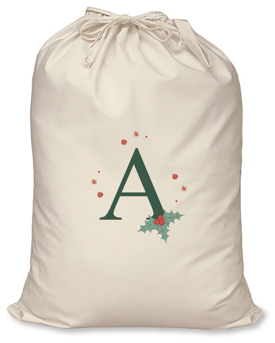 initial santa sack