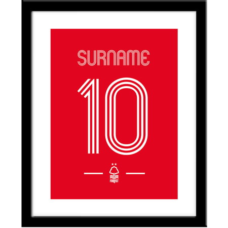 Personalised Nottingham Forest FC Retro Shirt Framed Print