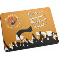 Personalised Blackpool Legend Fabric Mouse Mat