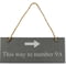 Personalised Engraved Hanging Slate With Arrow Plaque/Sign