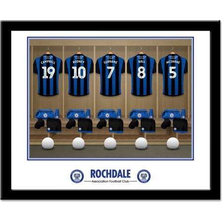 Personalised Rochdale AFC Dressing Room Shirts Framed Print
