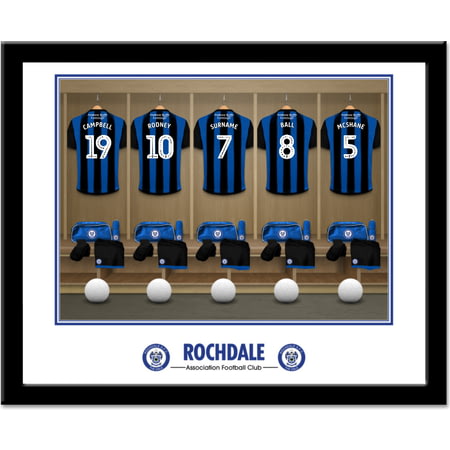 Personalised Rochdale AFC Dressing Room Shirts Framed Print