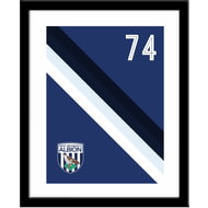 Personalised West Bromwich Albion Stripe Framed Print
