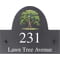 Personalised Oak Tree Dog Motif Slate House Name Or Number Plaque/Sign - 25x20cm