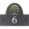 Personalised Oak Tree Dog Motif Slate House Name Or Number Plaque/Sign - 25x20cm