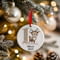 Personalised 1st Christmas Tiny Reindeer  Ceramic Hanging Tree Decoration - 7cm