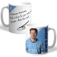 Personalised Manchester City FC Kevin De Bruyne Autograph Player Photo 11oz Ceramic Mug