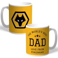 Personalised Wolves World's Best Dad Mug