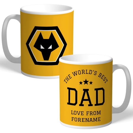 Personalised Wolves World's Best Dad Mug