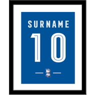 Personalised Birmingham City Retro Shirt Framed Print