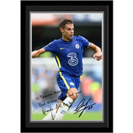 Personalised Chelsea FC César Azpilicueta Autograph A4 Framed Player Photo