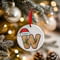 Personalised Gingerbread Initial Letter Christmas Ceramic Hanging Tree Decoration - 7cm