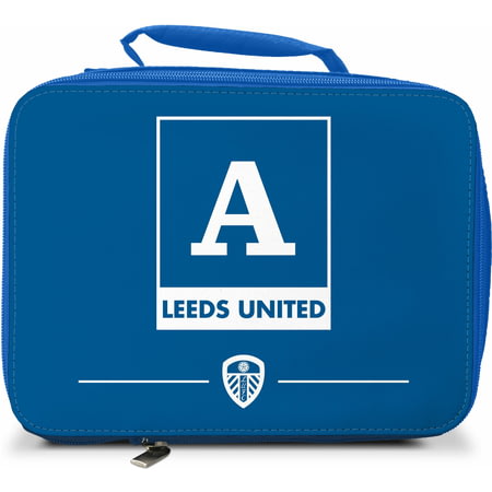 Personalised Leeds United FC Monogram Insulated Lunch Bag - Blue