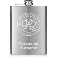 Personalised Queens Park Rangers FC Crest Hip Flask