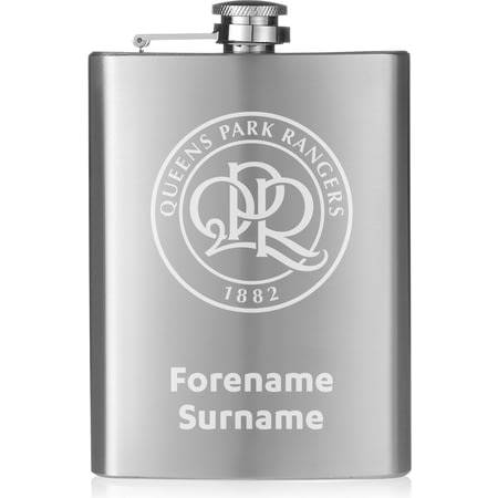 Personalised Queens Park Rangers FC Crest Hip Flask
