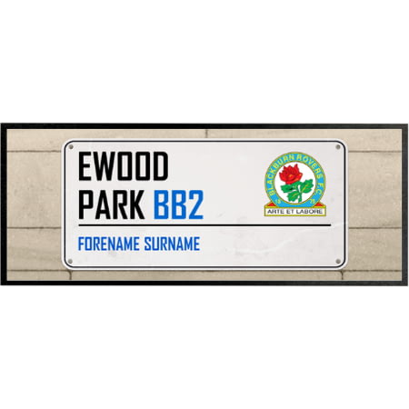 Personalised Blackburn Rovers Ewood Park Street Sign Regular Bar Runner