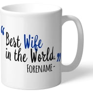 Personalised Brighton & Hove Albion FC Best Wife In The World Mug