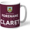 Personalised Burnley FC True Claret Mug