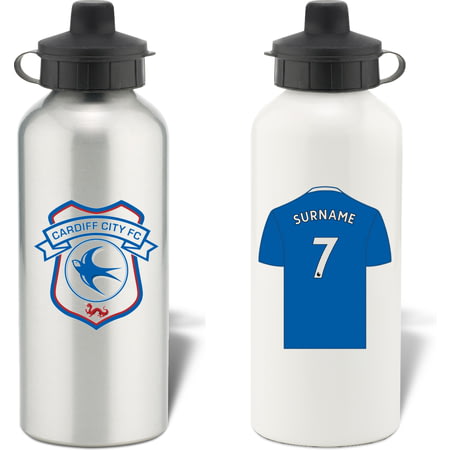 Personalised Cardiff City FC Shirt Aluminium Sports Water Bottle