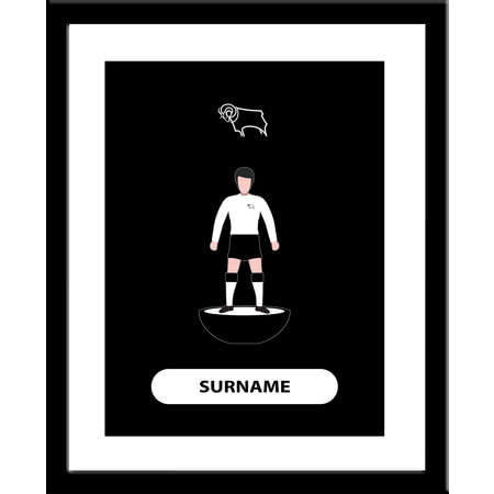 Personalised Derby County Player Figure Framed Print