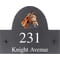 Personalised Horse Dog Motif Slate House Name Or Number Plaque/Sign - 25x20cm