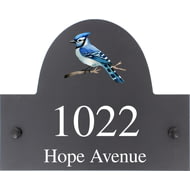 Personalised Jay Bird Bird Motif Slate House Name Or Number Plaque/Sign - 25x20cm