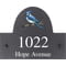 Personalised Blue Jay Bird Motif Slate House Name Or Number Plaque/Sign - 25x20cm